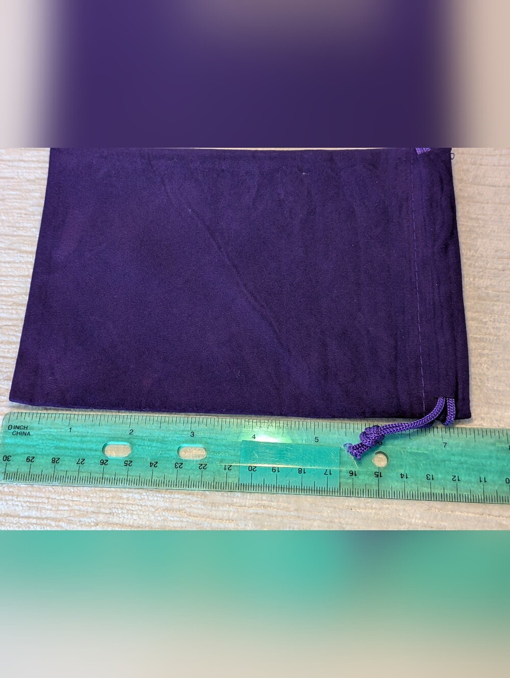 Purple Velvety Drawstring Jewelry Pouch - 20 Pack of Velvety Bags - Picture 7 of 9